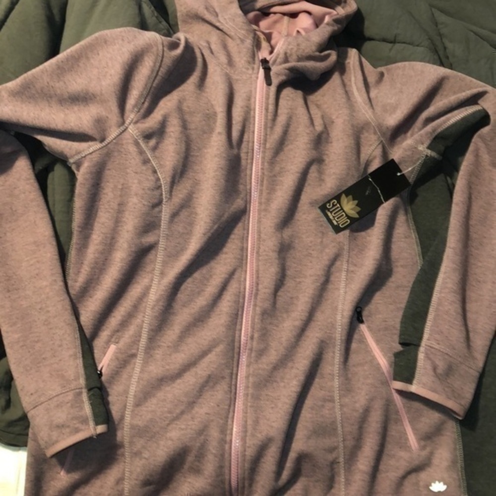 Studio by Energy zone grape shake full front zip up hoody with pockets NWT 1X